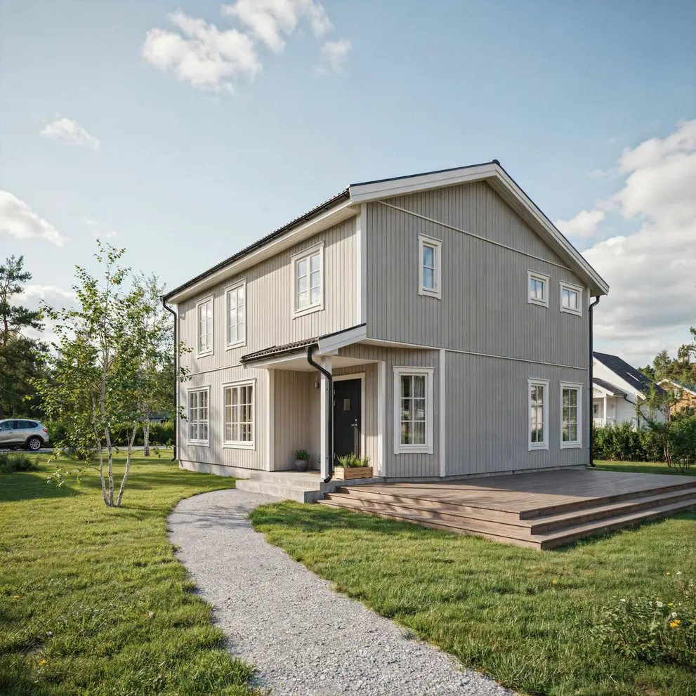 bygga hus i losvirke trahus arkitektritade villa enkoping uppland